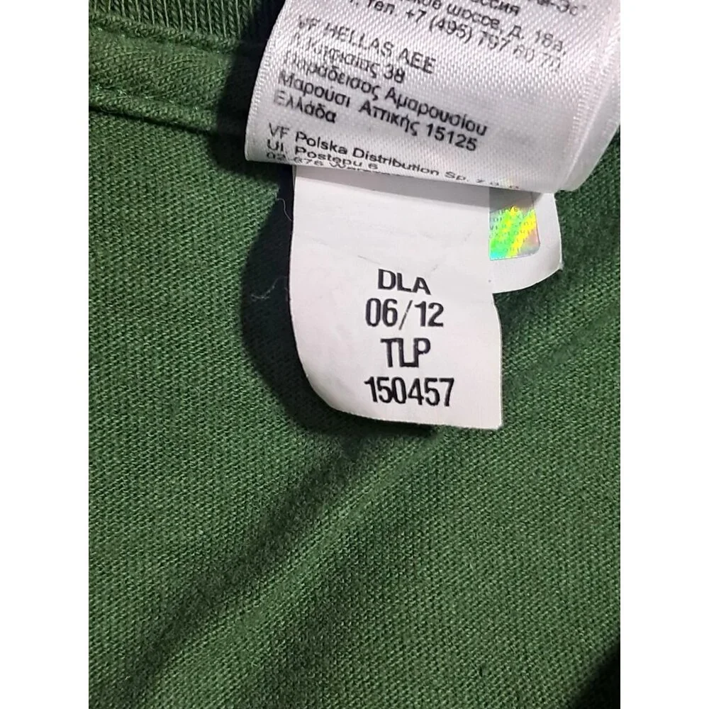 The North Face Green Logo T-Shirt Mens S 100% Cotton Crew Neck Short Sleeve‎